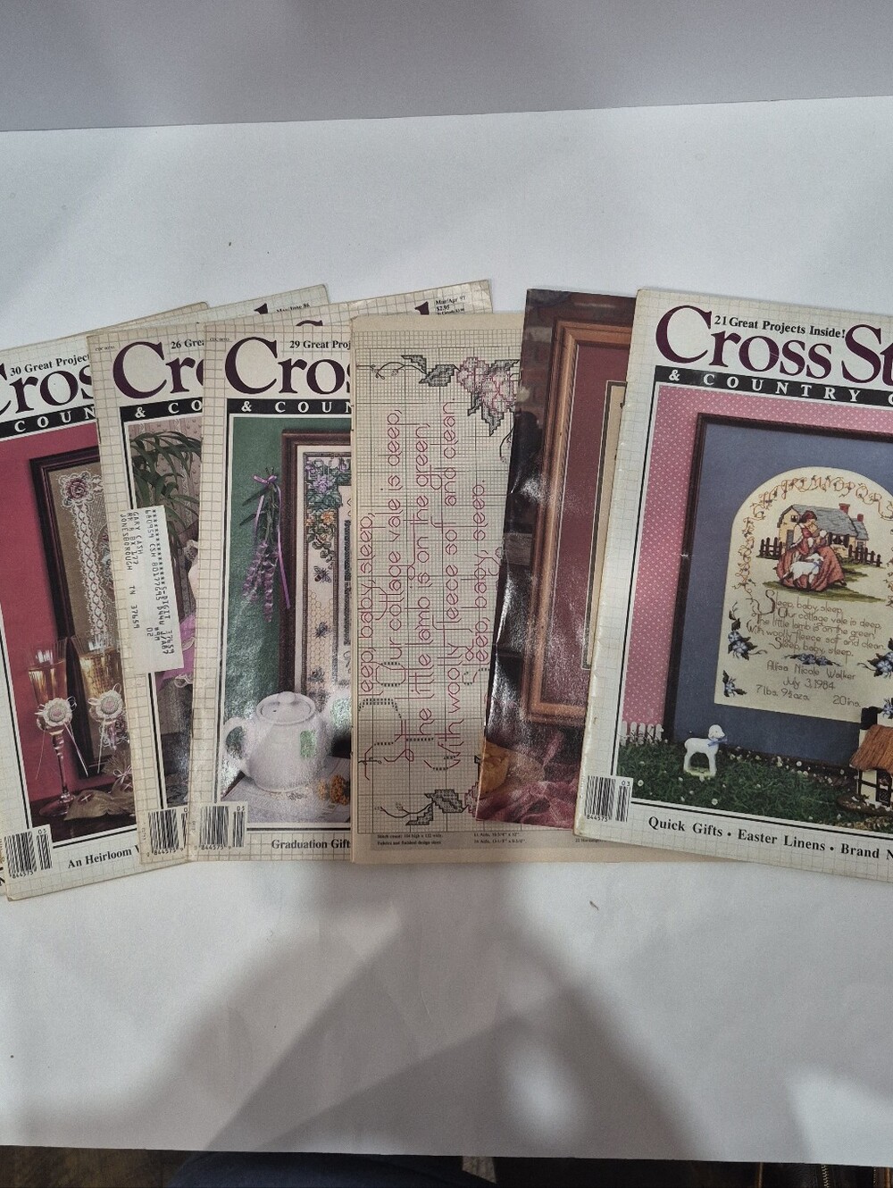 Cross Stitch & Country Crafts Magazines Lot With Over 150 Crafts And Patterns